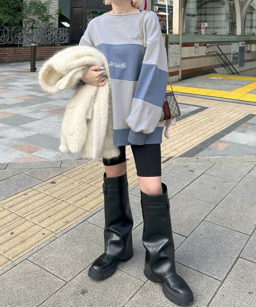 w closet（ダブルクローゼット）の「★先行予約★【Alley】配色切替プルオーバー【2月上旬入荷】（その他・レディース・ピンク/ブルー・FREE）」の5枚目の写真