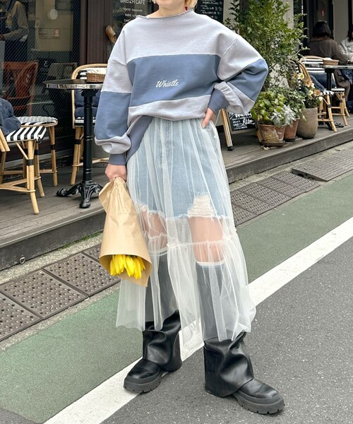 w closet（ダブルクローゼット）の「★先行予約★【Alley】配色切替プルオーバー【2月上旬入荷】（その他・レディース・ピンク/ブルー・FREE）」の15枚目の写真