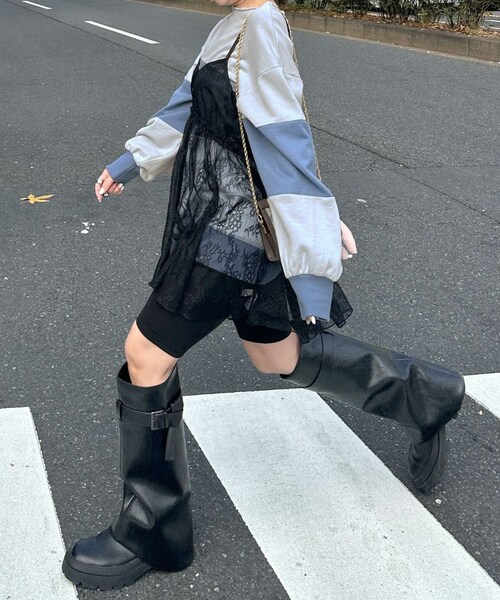 w closet（ダブルクローゼット）の「★先行予約★【Alley】配色切替プルオーバー【2月上旬入荷】（その他・レディース・ピンク/ブルー・FREE）」の12枚目の写真