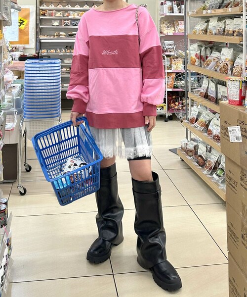 w closet（ダブルクローゼット）の「★先行予約★【Alley】配色切替プルオーバー【2月上旬入荷】（その他・レディース・ピンク/ブルー・FREE）」の20枚目の写真