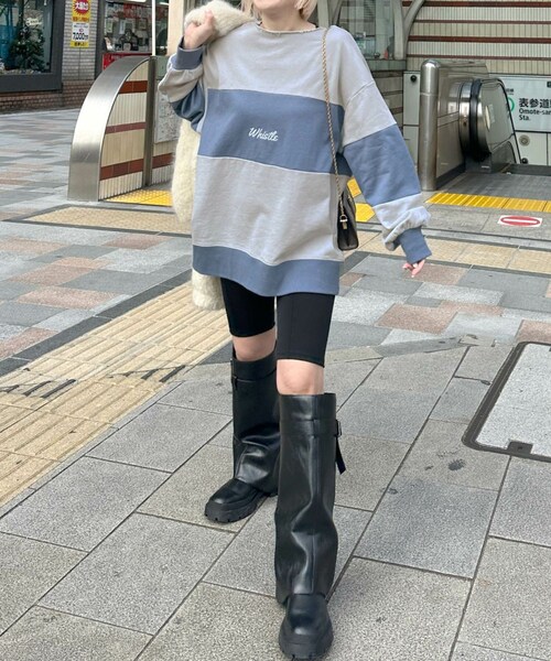 w closet（ダブルクローゼット）の「★先行予約★【Alley】配色切替プルオーバー【2月上旬入荷】（その他・レディース・ピンク/ブルー・FREE）」の10枚目の写真