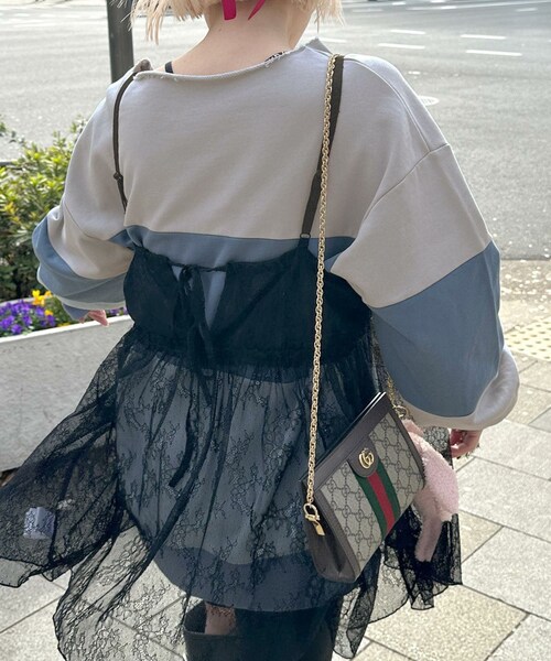 w closet（ダブルクローゼット）の「★先行予約★【Alley】配色切替プルオーバー【2月上旬入荷】（その他・レディース・ピンク/ブルー・FREE）」の14枚目の写真