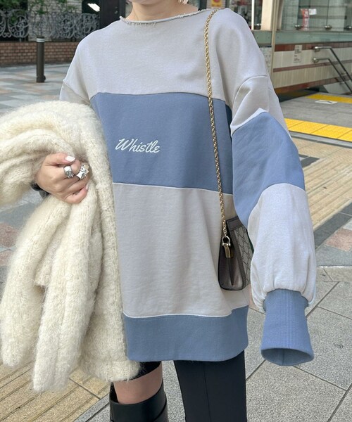 w closet（ダブルクローゼット）の「★先行予約★【Alley】配色切替プルオーバー【2月上旬入荷】（その他・レディース・ピンク/ブルー・FREE）」の6枚目の写真