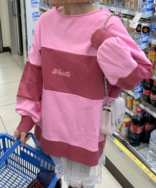 w closet（ダブルクローゼット）の「★先行予約★【Alley】配色切替プルオーバー【2月上旬入荷】（その他・レディース・ピンク/ブルー・FREE）」の21枚目の写真