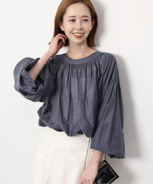 スローブイエナ SLOBE IENA トップス SLOBE IENA（スローブイエナ）の「《追加予約》ドットフロントリボン