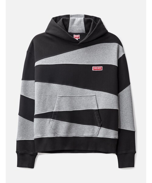 Dazzle Stripe Oversized Hooded Sweatshirt
