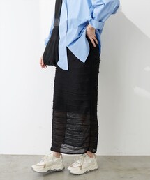 natural couture | フリルレースカットソースカート(スカート)