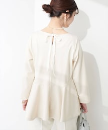 natural couture（ナチュラルクチュール）の「【mamamo】ペプラムヘムブラウス（トップス・レディース）」
