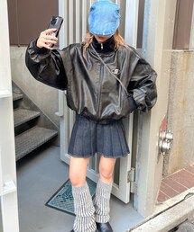 SLOPPY/スロッピー】Sロゴフェイクレザーブルゾン WHO'S WHO gallery（フーズフーギャラリー）の「【SLOPPY