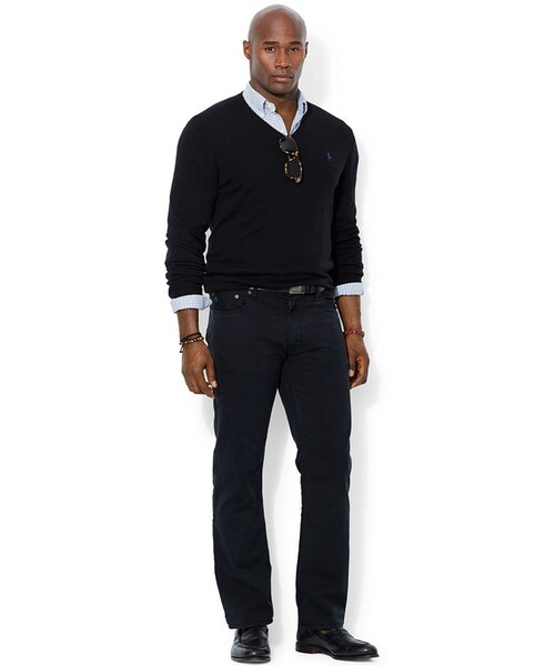 POLO RALPH LAUREN（ポロ ラルフ ローレン）の「Polo Ralph Lauren Big and Tall Merino Wool V-Neck Sweater（ニット/セーター・メンズ・Guild Purple/Northwest Pine/Black/Varisty Orange/Grey Heather・2XB/3XB/3LT/2LT/XLT/4XB/LT/4LT）」の4枚目の写真