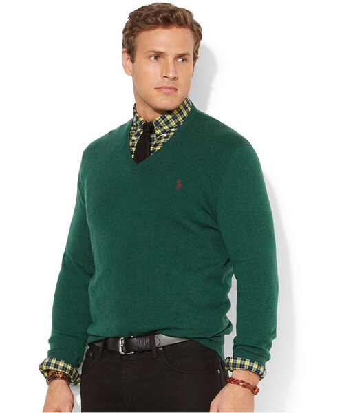 POLO RALPH LAUREN（ポロ ラルフ ローレン）の「Polo Ralph Lauren Big and Tall Merino Wool V-Neck Sweater（ニット/セーター・メンズ・Guild Purple/Northwest Pine/Black/Varisty Orange/Grey Heather・2XB/3XB/3LT/2LT/XLT/4XB/LT/4LT）」の5枚目の写真