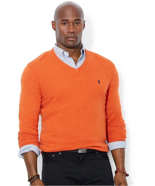 POLO RALPH LAUREN（ポロ ラルフ ローレン）の「Polo Ralph Lauren Big and Tall Merino Wool V-Neck Sweater（ニット/セーター・メンズ・Guild Purple/Northwest Pine/Black/Varisty Orange/Grey Heather・2XB/3XB/3LT/2LT/XLT/4XB/LT/4LT）」の7枚目の写真