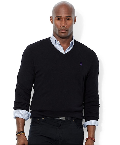POLO RALPH LAUREN（ポロ ラルフ ローレン）の「Polo Ralph Lauren Big and Tall Merino Wool V-Neck Sweater（ニット/セーター・メンズ・Guild Purple/Northwest Pine/Black/Varisty Orange/Grey Heather・2XB/3XB/3LT/2LT/XLT/4XB/LT/4LT）」の8枚目の写真