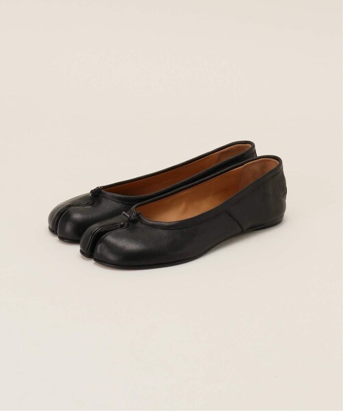plage（プラージュ）の「’Tabi’ ballet シューズ(ブラック)（シューズ・ブラック/(001)/35/在庫あり/35.5/在庫なし/36/36.5/37/残り3点/37.5/38/38.5/残り2点/39）」の1枚目の写真