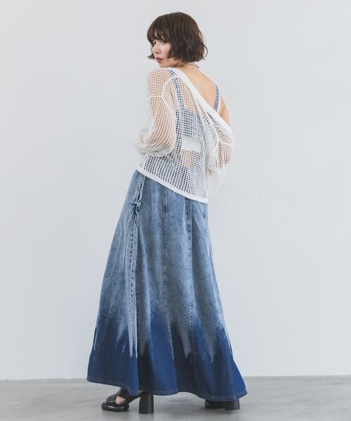 PAGEBOY（ページボーイ）の「ZIPメッシュカーディガン（トップス・オフホワイト05/ブラック09/グレー15/コーラルピンク23・F）」の10枚目の写真