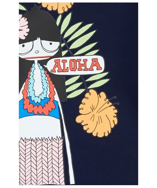 Little Marc Jacobs（リトルマークジェイコブス）の「LITTLE MARC JACOBS 'Aloha' One-Piece Swimsuit (Toddler Girls, Little Girls & Big Girls)（水着・キッズ・Navy・Little Girl 6/Big Girl 14/Toddler 2T/Big Girl 12）」の3枚目の写真