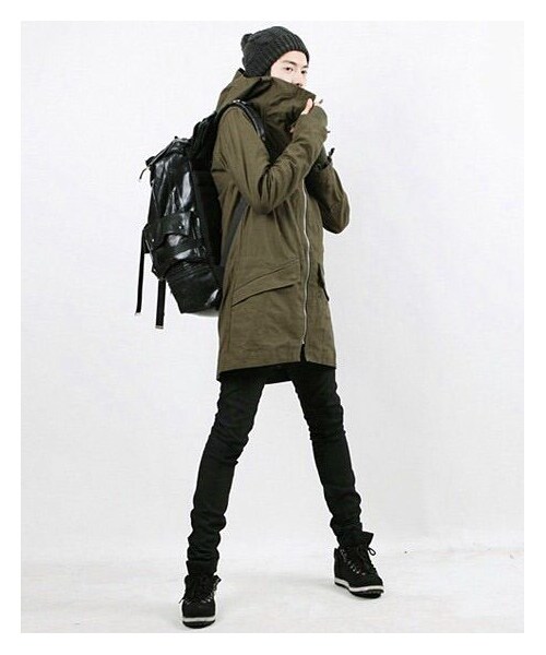 STORES.jp（ストアーズドットジェーピー）の「モッズコート★2色★シンプル★【送料無料】（スタジャン・メンズ・その他）」の2枚目の写真