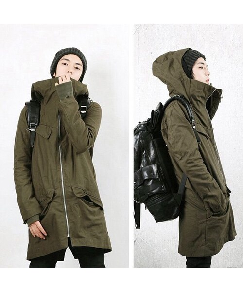 STORES.jp（ストアーズドットジェーピー）の「モッズコート★2色★シンプル★【送料無料】（スタジャン・メンズ・その他）」の3枚目の写真