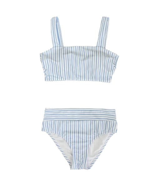 PEAK&PINE（ピークアンドパイン）の「★即納★【2024年新作水着】ストライプ柄ビスチェビキニ（その他・レディース・イエロー/サックス・9M★即納★）」の3枚目の写真