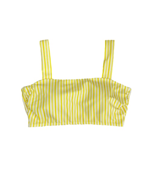PEAK&PINE（ピークアンドパイン）の「★即納★【2024年新作水着】ストライプ柄ビスチェビキニ（その他・レディース・イエロー/サックス・9M★即納★）」の4枚目の写真