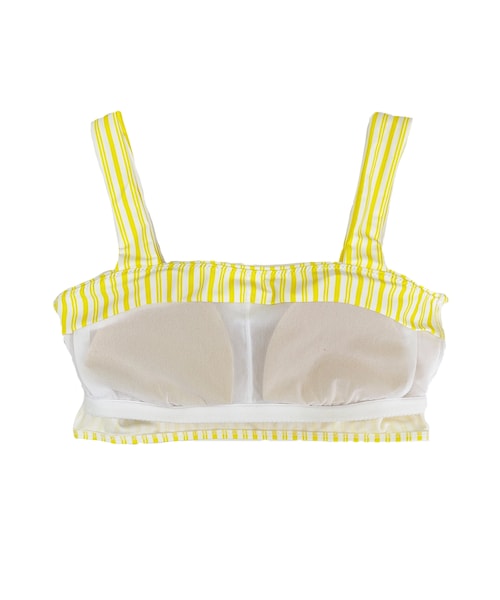 PEAK&PINE（ピークアンドパイン）の「★即納★【2024年新作水着】ストライプ柄ビスチェビキニ（その他・レディース・イエロー/サックス・9M★即納★）」の7枚目の写真