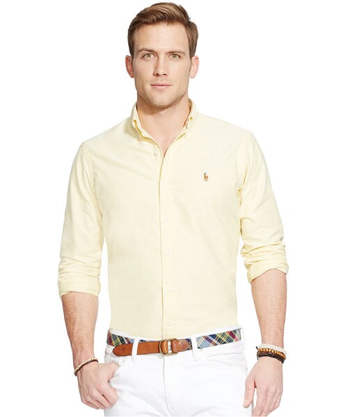 POLO RALPH LAUREN（ポロ ラルフ ローレン）の「Polo Ralph Lauren Solid Oxford Shirt（シャツ/ブラウス・メンズ・Blue/Yellow/Aegean Blue/White/Pink・S/M/XXL/MT/LT/L/XLT/XL）」の2枚目の写真