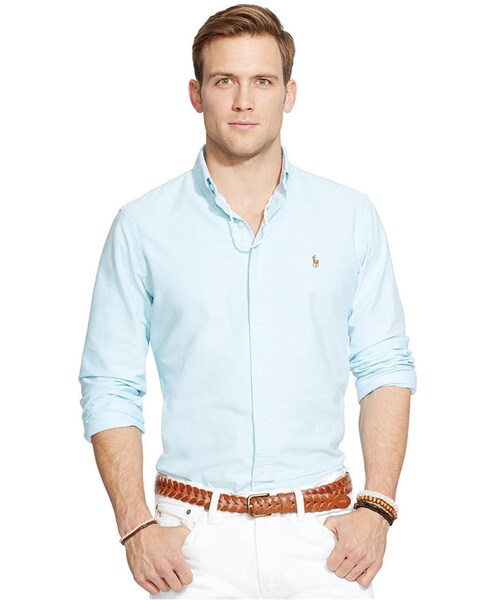 POLO RALPH LAUREN（ポロ ラルフ ローレン）の「Polo Ralph Lauren Solid Oxford Shirt（シャツ/ブラウス・メンズ・Blue/Yellow/Aegean Blue/White/Pink・S/M/XXL/MT/LT/L/XLT/XL）」の3枚目の写真