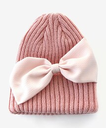 DHOLIC | パステルカラービッグリボンニット帽(ニットキャップ/ビーニー)