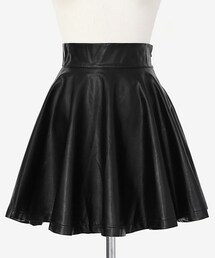 DHOLIC | レザー調ミニフレアスカート(スカート)