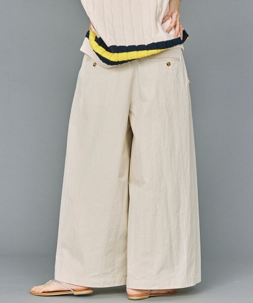 BABYLONE（バビロン）の「コットンナイロンフレアワイドパンツ（パンツ・レディース・チャコール18/クリーム62・36/38）」の9枚目の写真