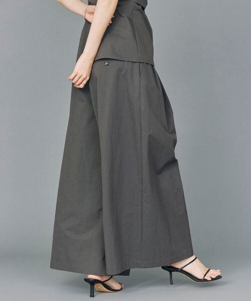 BABYLONE（バビロン）の「コットンナイロンフレアワイドパンツ（パンツ・レディース・チャコール18/クリーム62・36/38）」の14枚目の写真