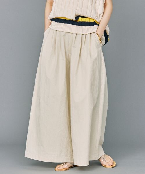 BABYLONE（バビロン）の「コットンナイロンフレアワイドパンツ（パンツ・レディース・チャコール18/クリーム62・36/38）」の7枚目の写真