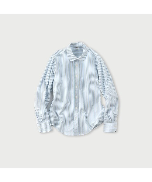 45R 180番三子のプティローファーシャツ ブルー サイズ2