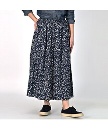 45Rワンダーランドプリントのイージーギャザースカート(インディゴ) 70840143.jpg