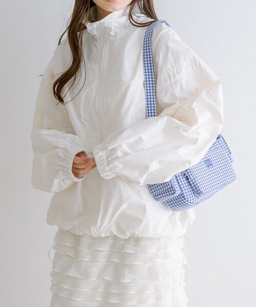 OLIVE des OLIVE(オリーブデオリーブ)の「配色トラックジャケット(ジャケット/アウター・レディース・オフホワイト/ベージュ/サックスブルー/ブラック・FREE)」の1枚目の写真