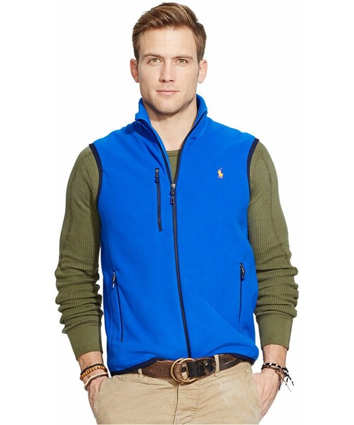 polo ralph lauren fleece mockneck vest