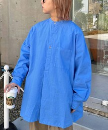 CIAOPANIC TYPY | 【SOUNDS GOOOOD / サウンズグッド】切替バックジップバンドカラープルオーバーシャツ(トップス)