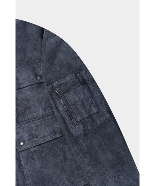 SERIES（シリーズ）の「[SALVATORE SANTORO] 워싱 멀티 포켓 가죽 점퍼（その他・メンズ・NAVY・95/100/105）」の5枚目の写真