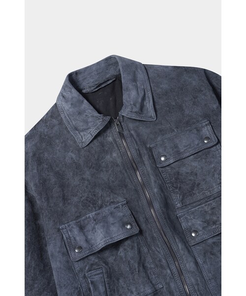 SERIES（シリーズ）の「[SALVATORE SANTORO] 워싱 멀티 포켓 가죽 점퍼（その他・メンズ・NAVY・95/100/105）」の3枚目の写真