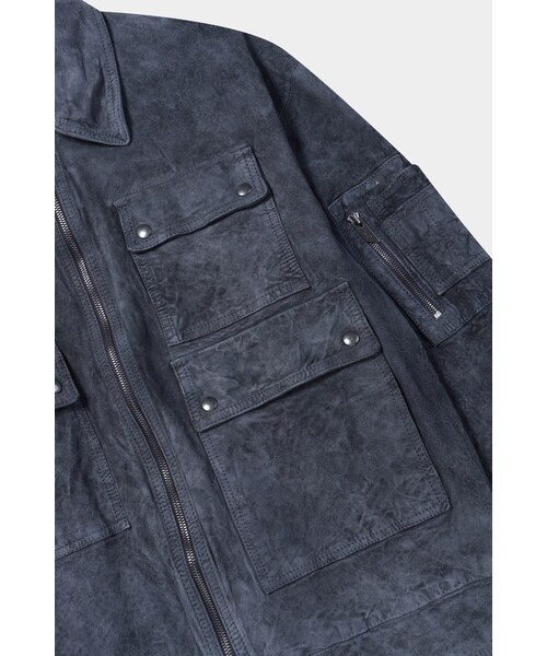 SERIES（シリーズ）の「[SALVATORE SANTORO] 워싱 멀티 포켓 가죽 점퍼（その他・メンズ・NAVY・95/100/105）」の4枚目の写真