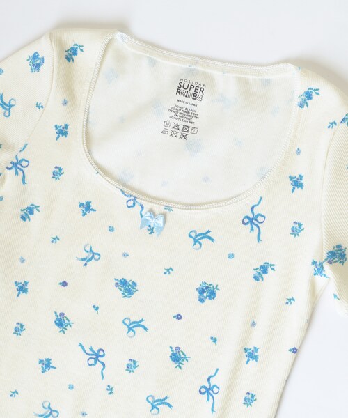 HOLIDAY（ホリデイ）の「SUPER RIB S/S TOPS（FLOWER）（）」 - WEAR