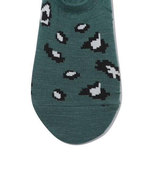 customellow（カスタムメロウ）の「leopard pattern hidden socks（アクセサリー・BLACK/GREEN/WHITE・XXX）」の2枚目の写真
