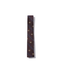 customellow | season motif wine regimental square tie
