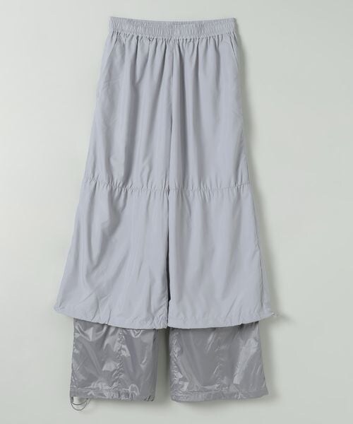 JEANASIS（ジーナシス）の「ドロストレイヤーナイロンパンツ（パンツ・ライトグレー(11)/ブルーグレー(81)・FREE）」の2枚目の写真