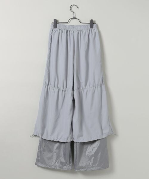 JEANASIS（ジーナシス）の「ドロストレイヤーナイロンパンツ（パンツ・ライトグレー(11)/ブルーグレー(81)・FREE）」の3枚目の写真
