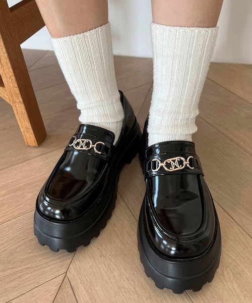 【one after another NICECLAUP】厚底ローファー 2WAY仕様】マイナス3キロ見え厚底ローファー | one after