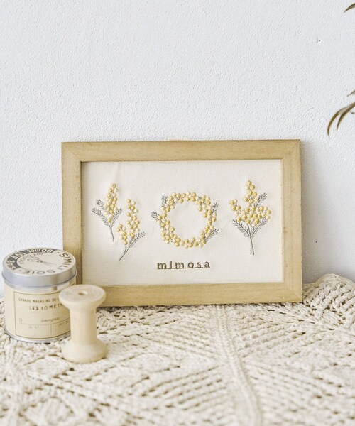 salut!（サリュ!）の「刺繍パネルリース／mimosa（）」 - WEAR