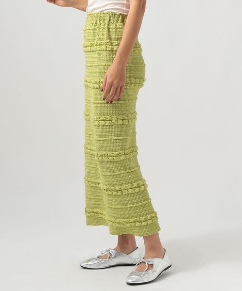 BAYFLOW(ベイフロー)の「≪予約≫ジャガードカットナロースカート(スカート・ナチュラル51/モカ59/ライム71・F)」の11枚目の写真
