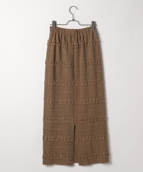 BAYFLOW(ベイフロー)の「≪予約≫ジャガードカットナロースカート(スカート・ナチュラル51/モカ59/ライム71・F)」の14枚目の写真