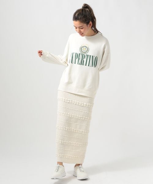 BAYFLOW(ベイフロー)の「≪予約≫ジャガードカットナロースカート(スカート・ナチュラル51/モカ59/ライム71・F)」の4枚目の写真